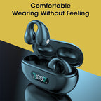 Écouteurs à conduction osseuse Q80 Ear Clip — Stéréo à oreille libre Bluetooth 5.3