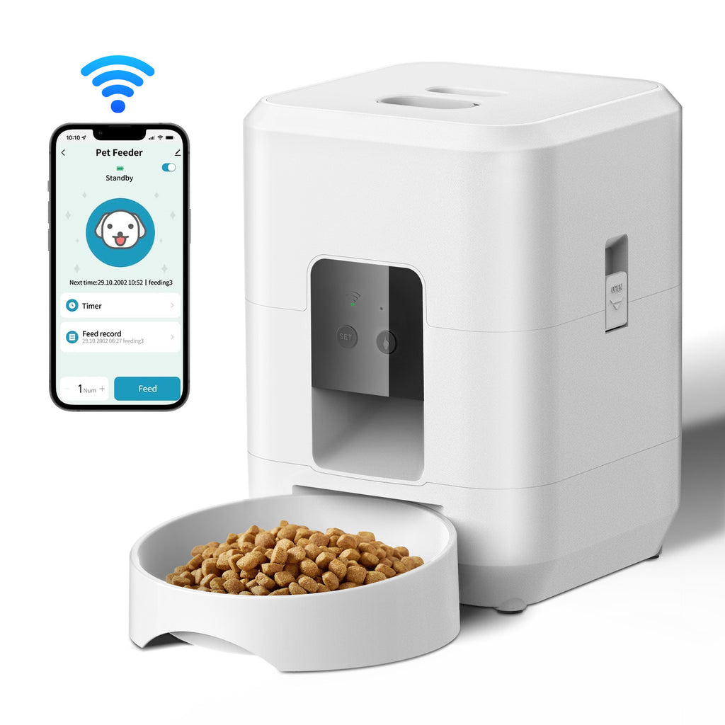 Smart Automatic Cat Feeder with WiFi & Timer — Quantitative Pet Food Dispenser