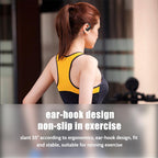 Wireless Bluetooth Headset with Subwoofer Bass — Single Ear Earpiece 10Hr Battery