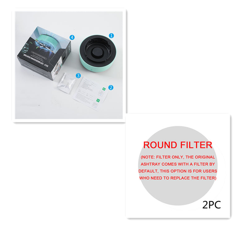 Smoke-Filtering Ashtray Air Purifier — Negative Ion Odour Removal with Aromatherapy