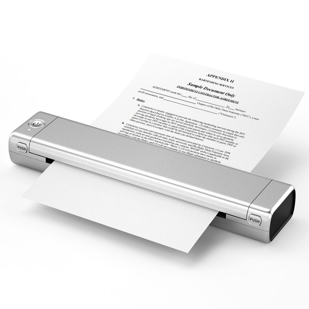 Imprimante thermique portable Bluetooth Phomemo M08F A4 — Imprimante de bureau mobile sans fil