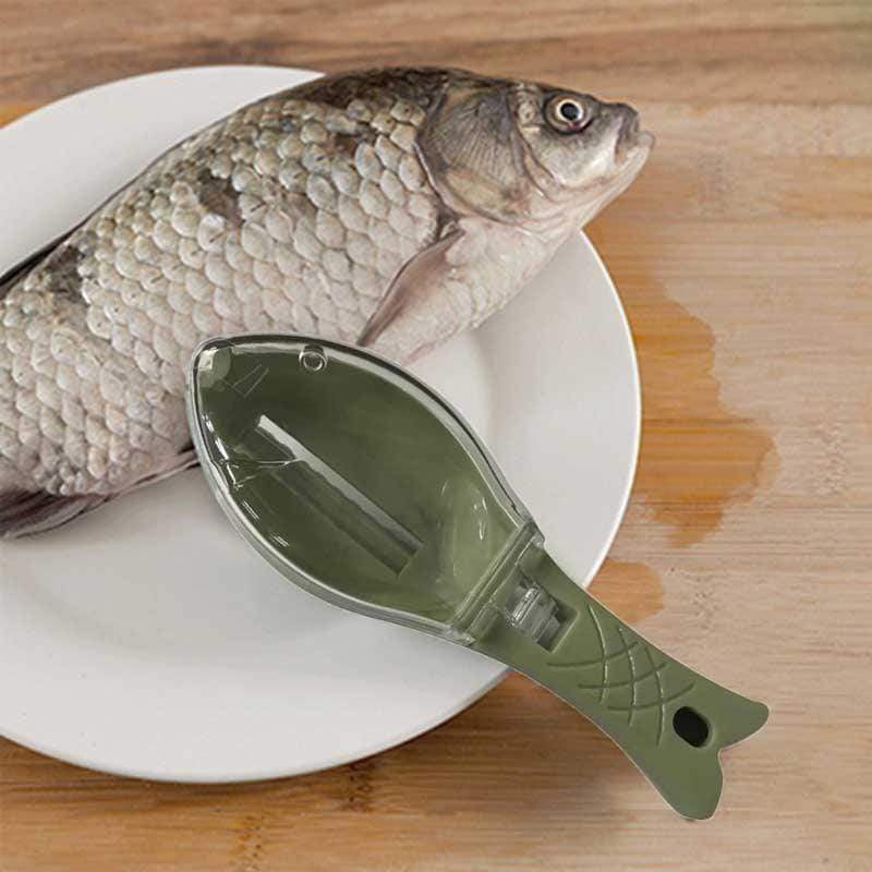 Fish Scale Scraper with Cover — Food-Grade AS/ABS Kitchen Scaler 3 Colours