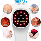 Handheld Red Light Therapy Device — Infrared Pain Relief 4×808nm & 12×650nm