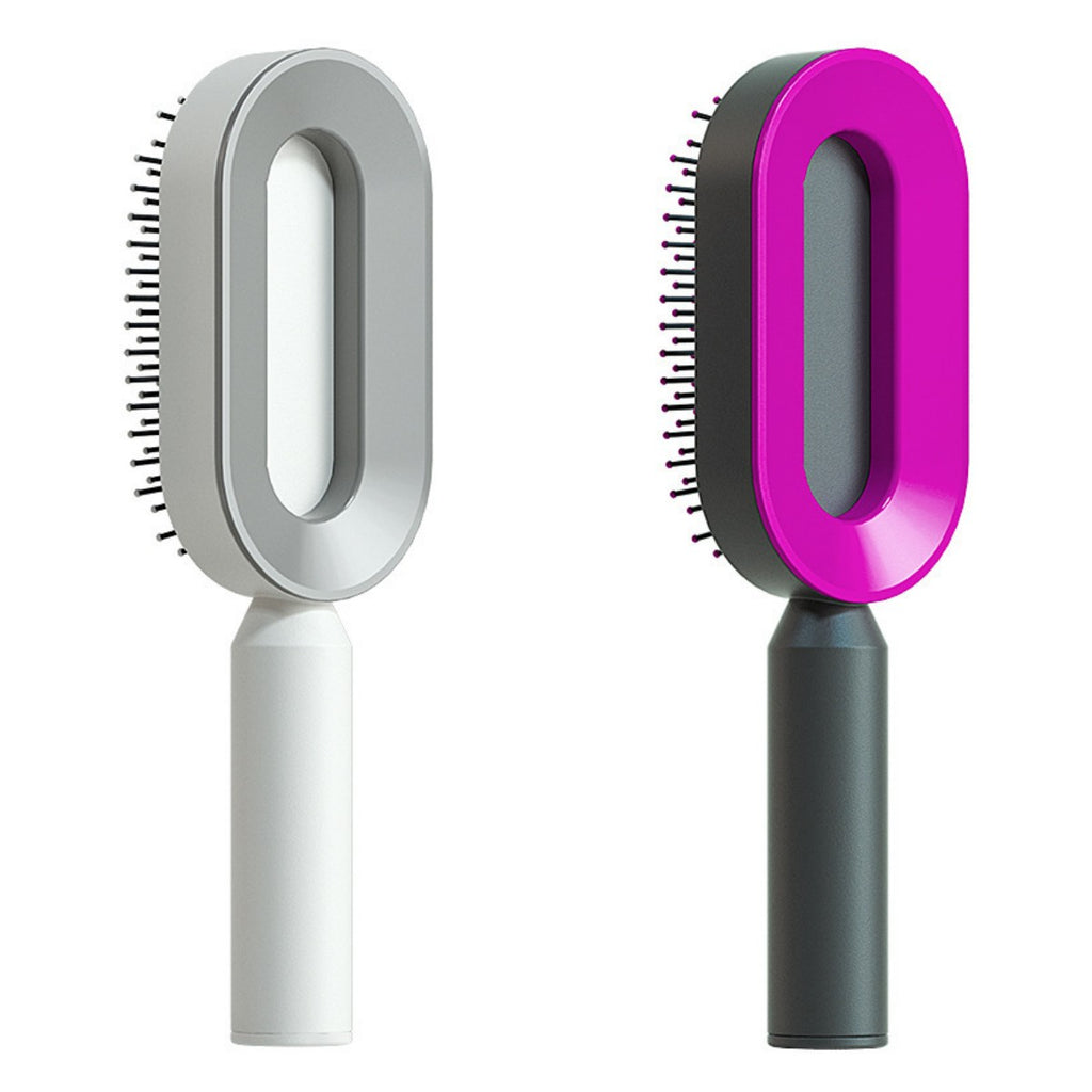 Self-Cleaning Hairbrush with 3D Air Cushion — Detangling Scalp Massage Brush