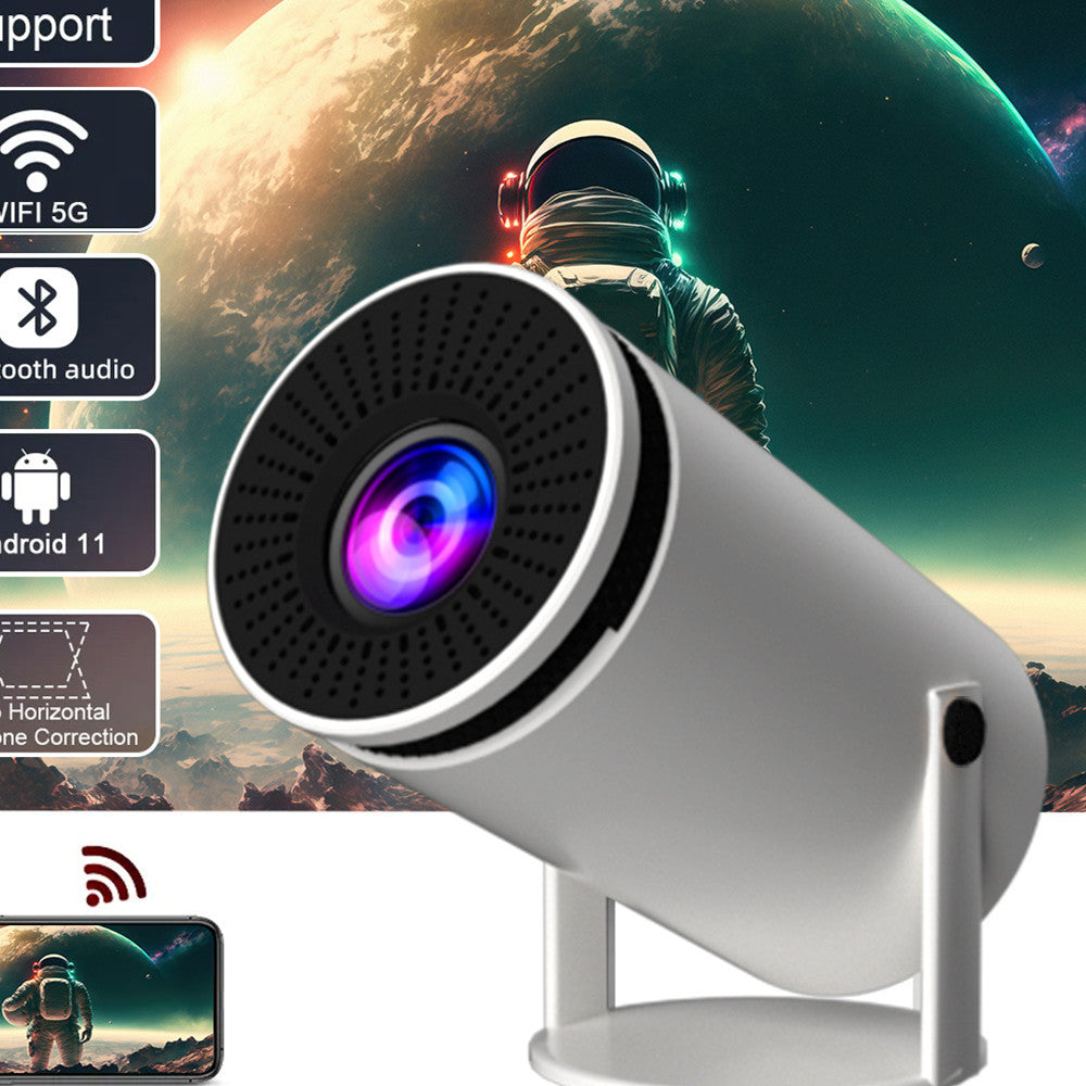 HY300 Android Smart Mini Projector 720p — 120 ANSI Lumens Home Cinema EU/US Plug