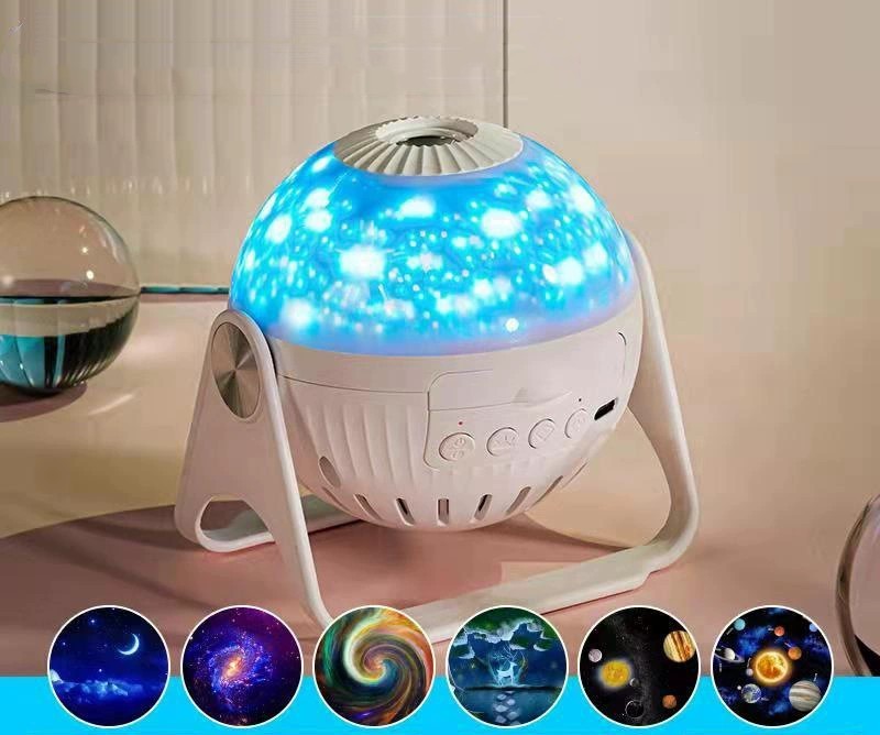 Galaxy Star Projector Night Light — Bedroom Projector with Colour Discs & Bluetooth