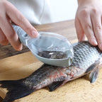 Fish Scale Scraper with Cover — Food-Grade AS/ABS Kitchen Scaler 3 Colours