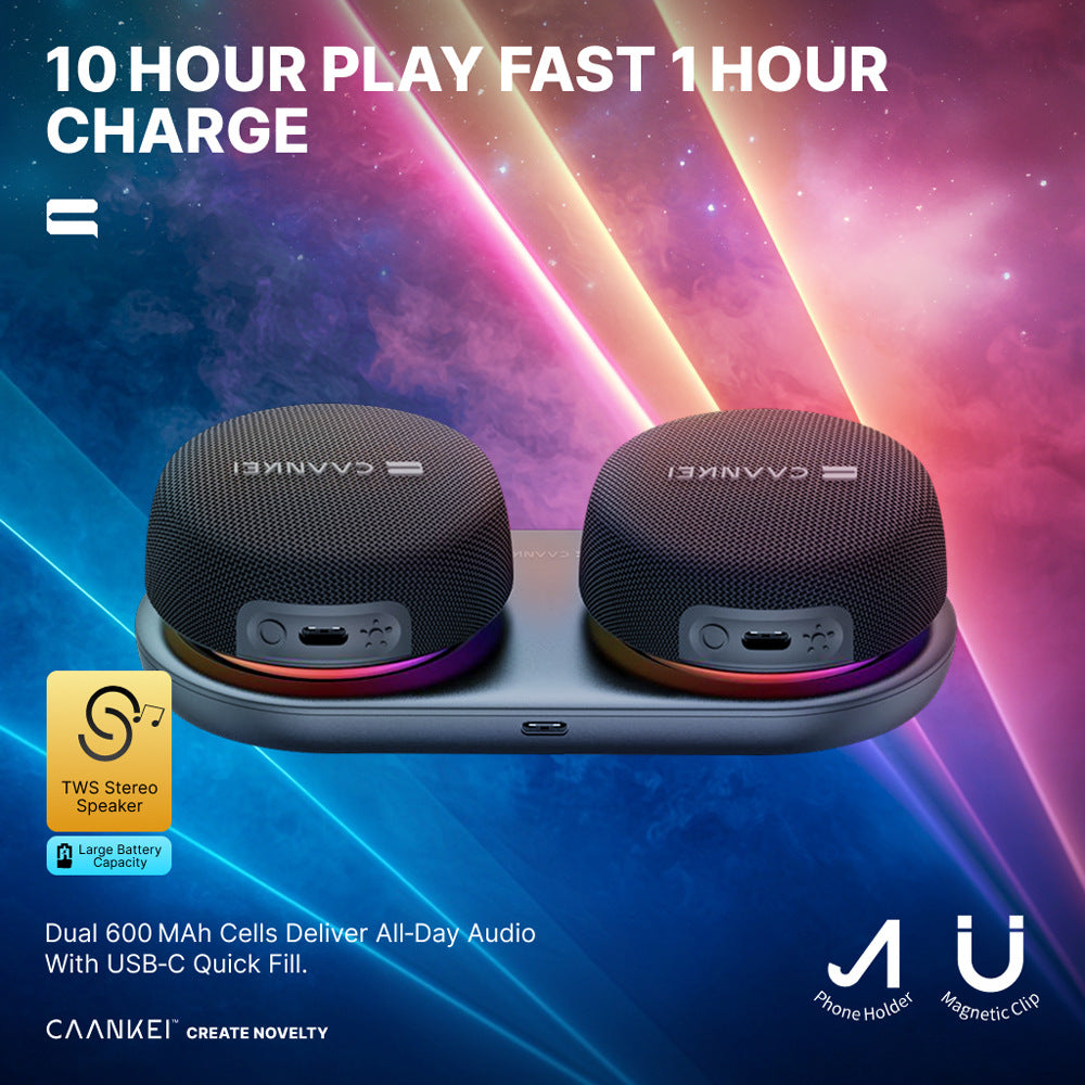 Portable Bluetooth Speaker 2.1 Stereo with Subwoofer Bass — High Volume