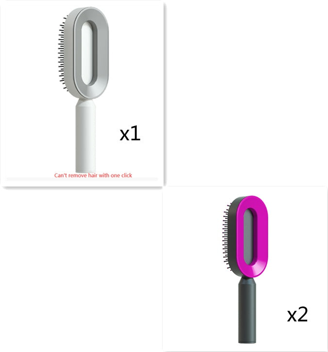 Self-Cleaning Hairbrush with 3D Air Cushion — Detangling Scalp Massage Brush