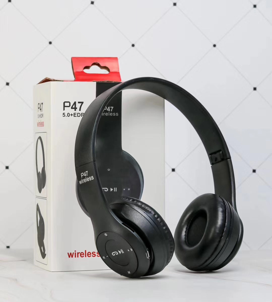Foldable Bluetooth 5.0 Headphones — Wireless & Wired Over-Ear with TV Adaptor 5 Colours