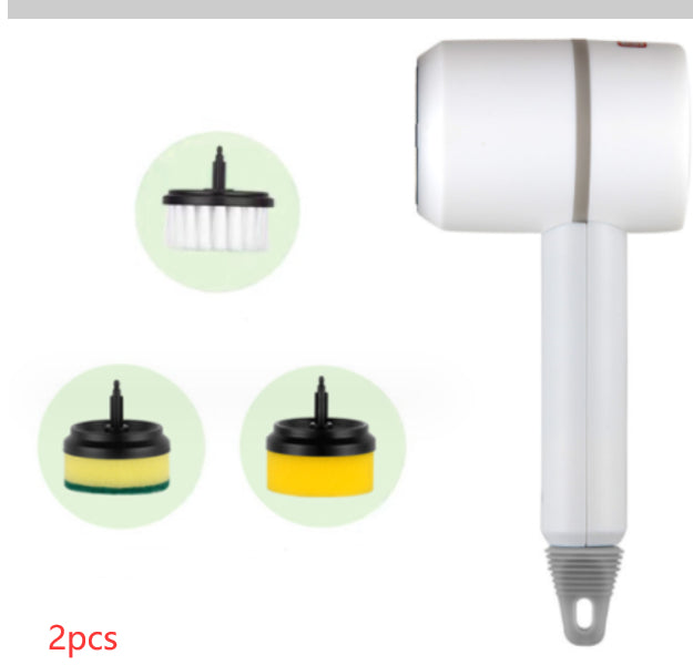 Electric Cleaning Brush Set — Rechargeable Multifunctional Scrubber 3 Brush Heads