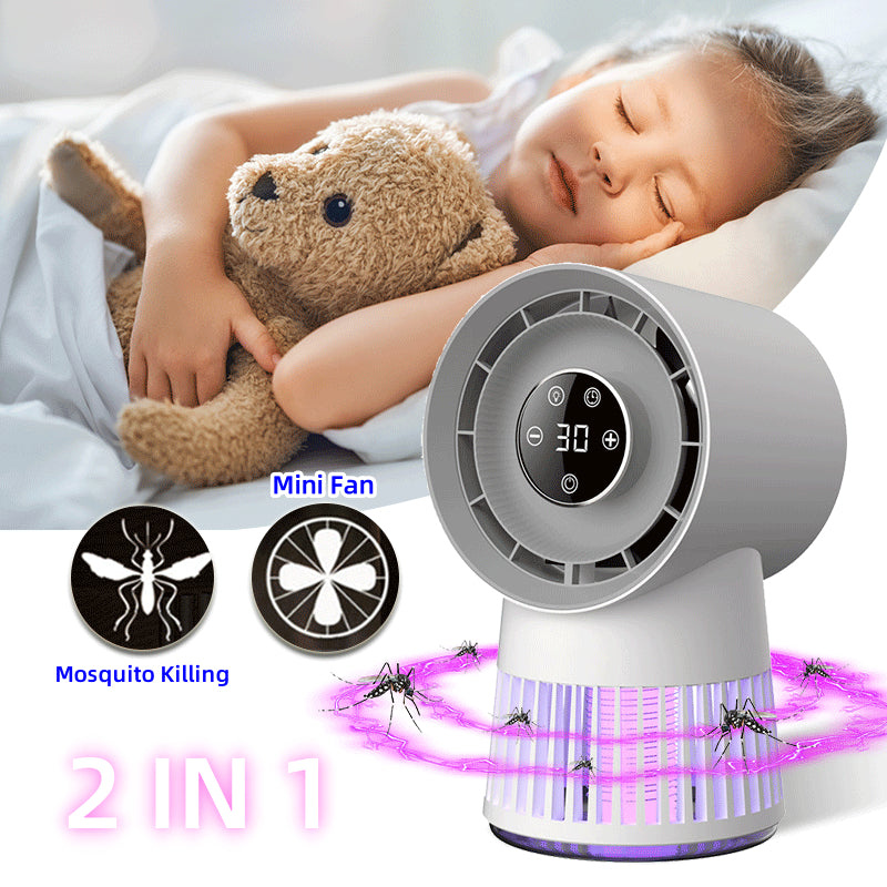 3-in-1 USB Mosquito Killer Fan & Night Light — Rechargeable 2400–8000mAh