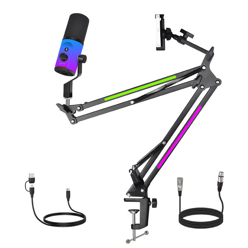 ZX777 RGB Moving Coil Microphone — USB & XLR Dual-Mode with Noise Reduction