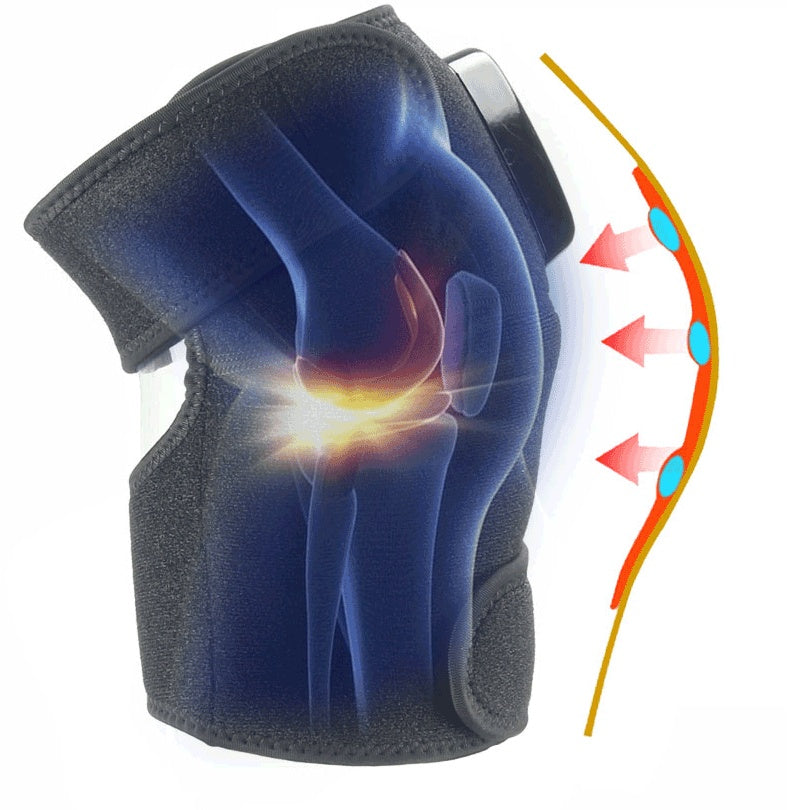 Infrared Heated Knee & Joint Massager Wrap — Vibration Therapy 3-Speed 12W