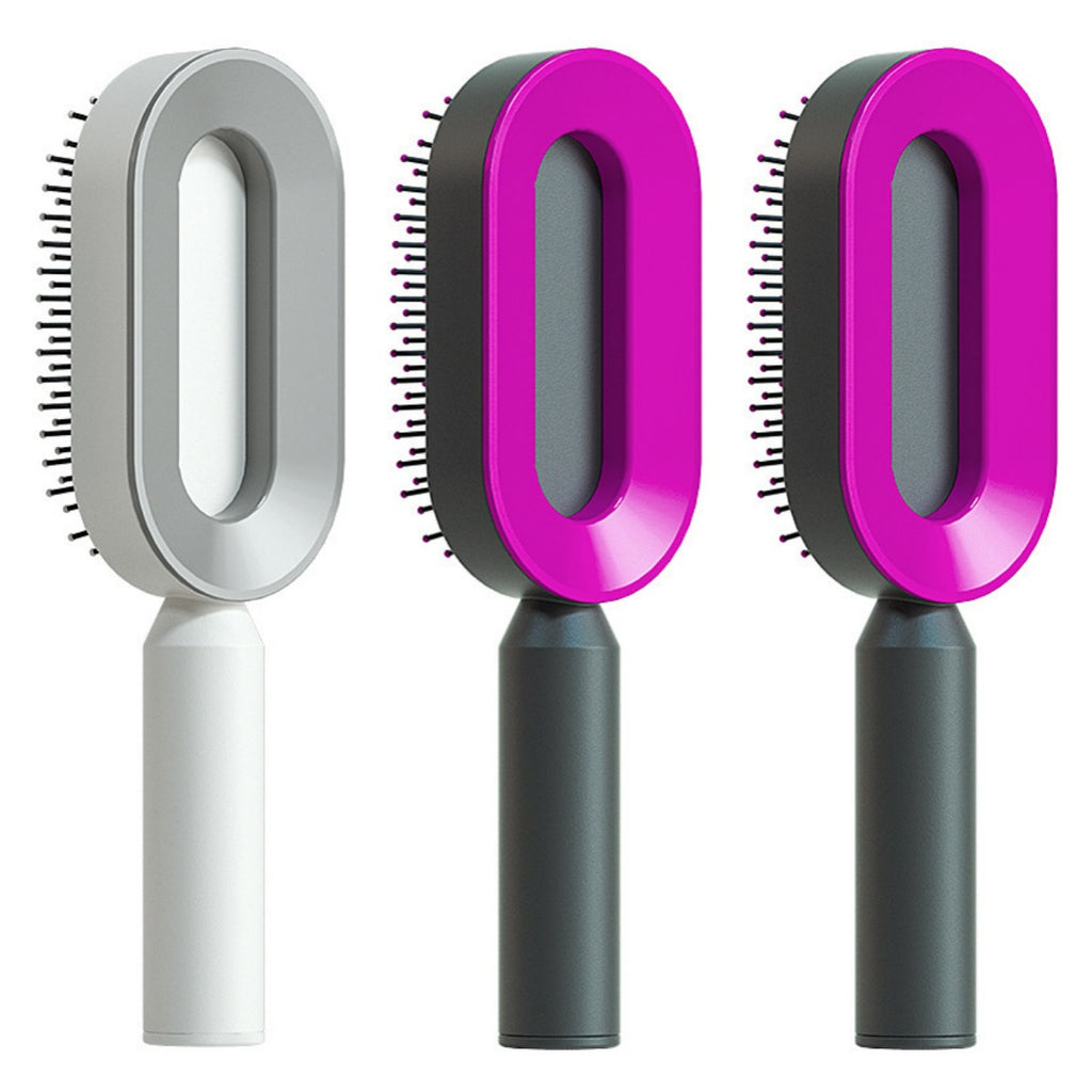 Self-Cleaning Hairbrush with 3D Air Cushion — Detangling Scalp Massage Brush