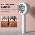 Self-Cleaning Hairbrush with 3D Air Cushion — Detangling Scalp Massage Brush