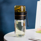 Bouteille à thé en verre à double paroi avec infuseur — 400ml/450ml Borosilicate Anti-fuite
