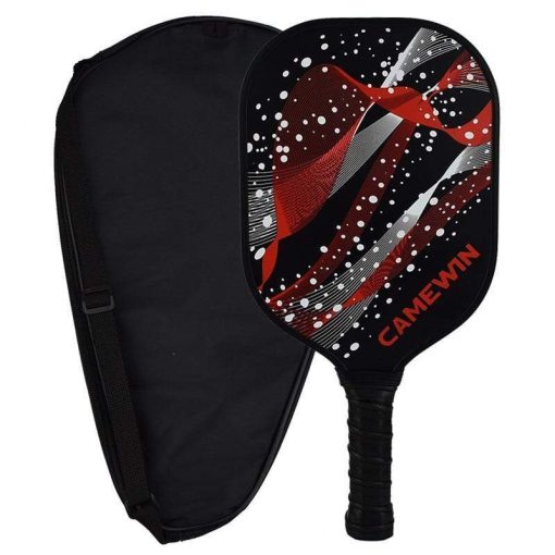 CAMEWIN Carbon Fibre Pickleball Paddle — PP Honeycomb Core 200g Red
