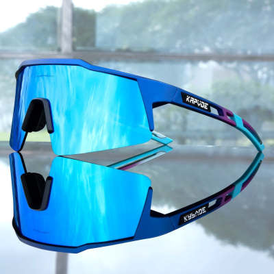 Cycling Glasses with 4 Interchangeable Lenses — TR90 Sports Sunglasses