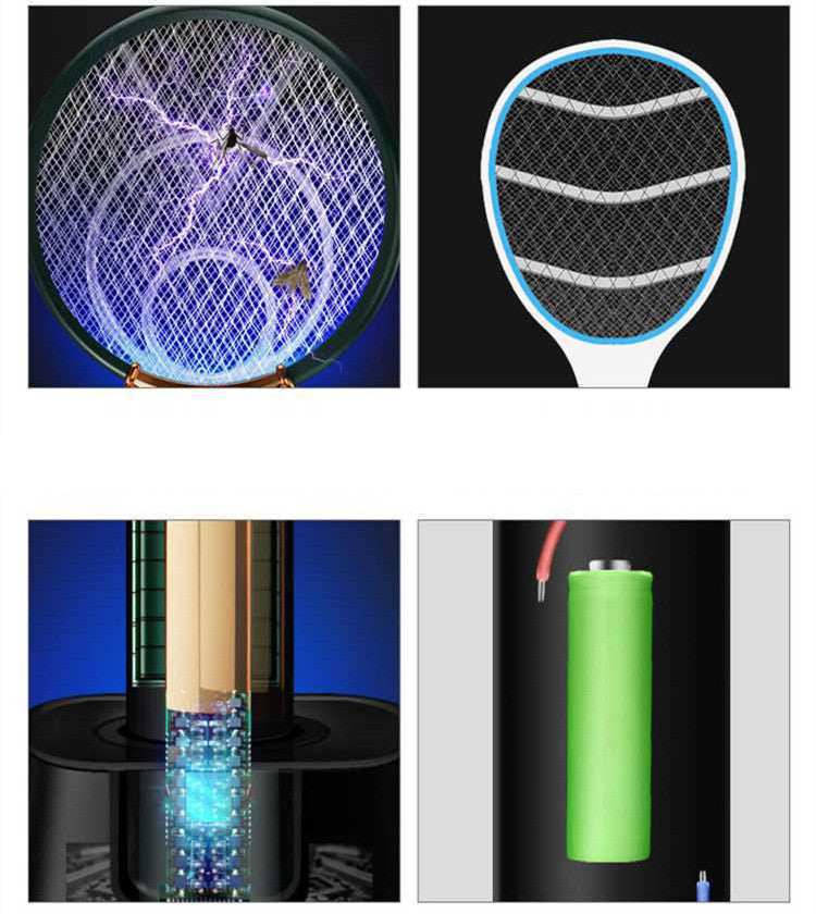 2-in-1 Electric Mosquito Swatter & LED Trap — 1200mAh Rechargeable Bug Zapper