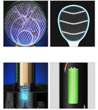 2-in-1 Electric Mosquito Swatter & LED Trap — 1200mAh Rechargeable Bug Zapper