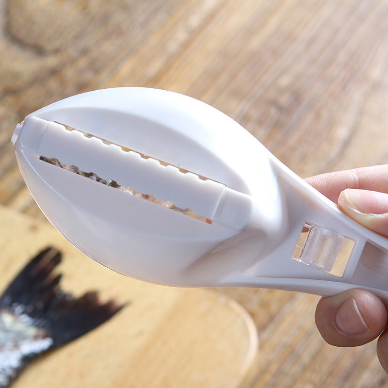 Fish Scale Scraper with Cover — Food-Grade AS/ABS Kitchen Scaler 3 Colours