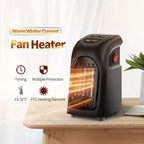 Mini PTC Ceramic Fan Heater — 15–32°C Adjustable 12Hr Timer Hot & Cool Air