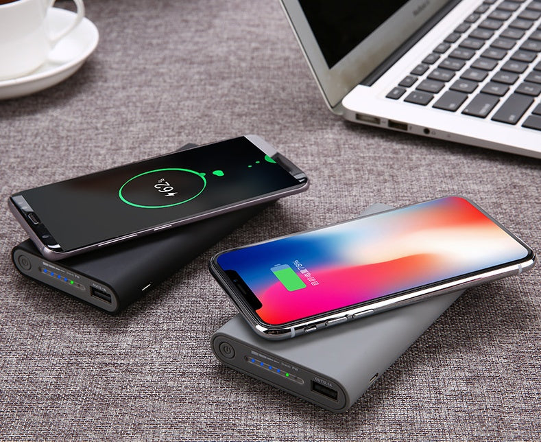 3-in-1 Wireless Power Bank 10000mAh — Qi Wireless Charging with USB Output