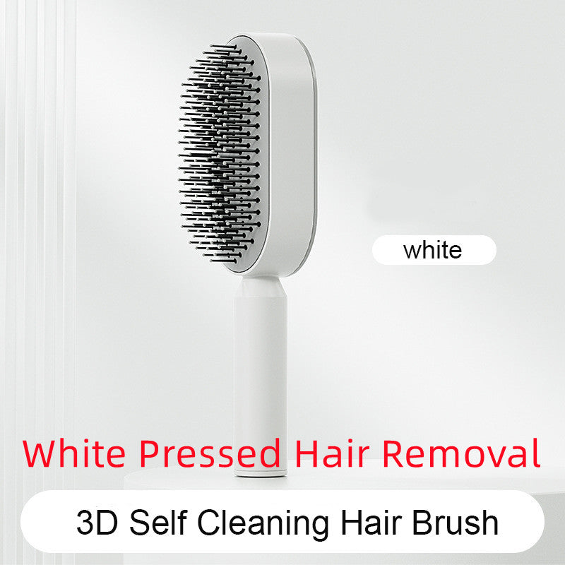 Self-Cleaning Hairbrush with 3D Air Cushion — Detangling Scalp Massage Brush