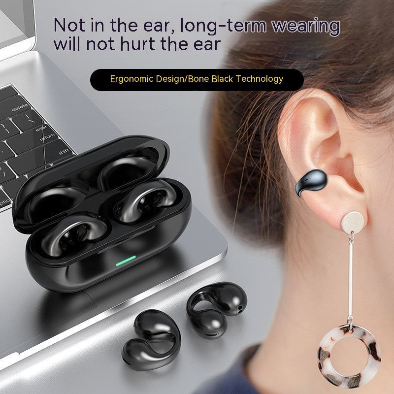 DX09 Clip-On Open-Ear Headphones — Waterproof Sports Earphones Breathing Light