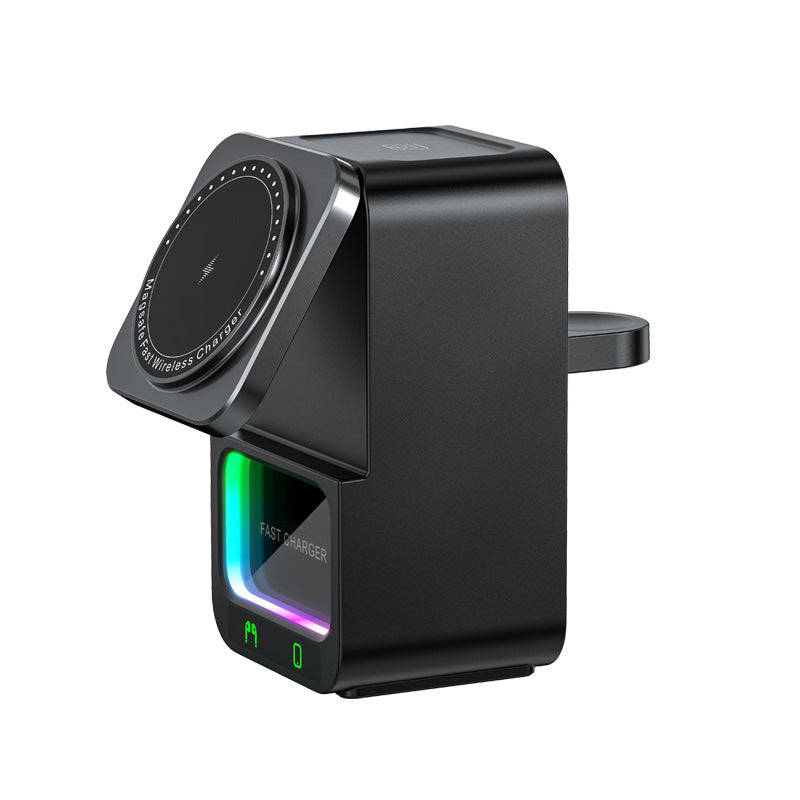 5-in-1 Wireless Charger with Bluetooth Speaker — 23W QC3.0 Fast Charging