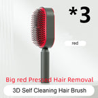 Self-Cleaning Hairbrush with 3D Air Cushion — Detangling Scalp Massage Brush