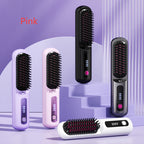 Cordless Ionic Hair Straightener Comb — Lightweight Wireless Styling Tool