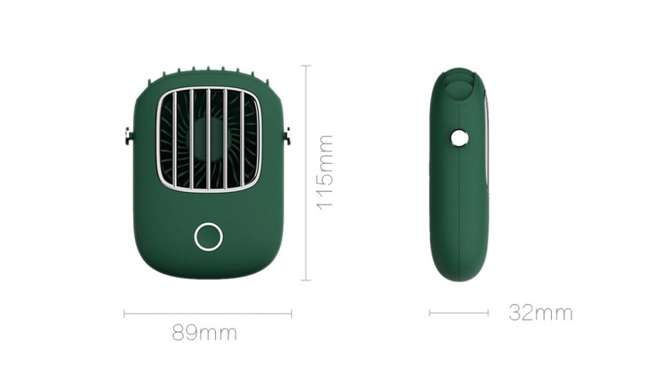 Portable Neck Fan with Lanyard — 1800mAh USB Rechargeable 3-Speed Silent Fan