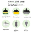 Electric Cleaning Brush Set — Rechargeable Multifunctional Scrubber 3 Brush Heads