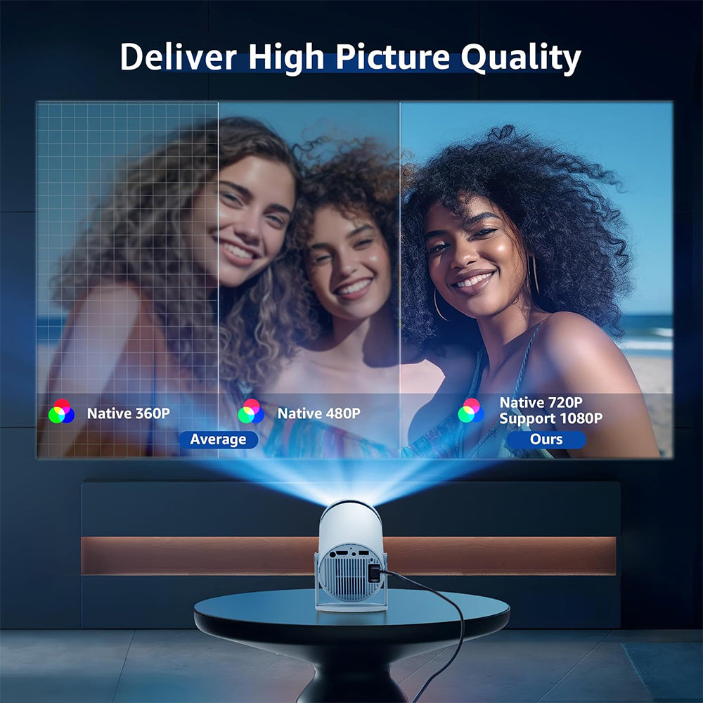 Y5S Mini Bluetooth Projector — HD Portable Home Theatre with Auto Keystone