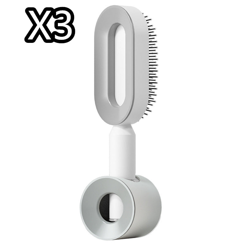Self-Cleaning Hairbrush with 3D Air Cushion — Detangling Scalp Massage Brush