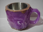 Mineral Crystal Effect Resin Coffee Mug 400ml — Decorative Handle Cup Gift