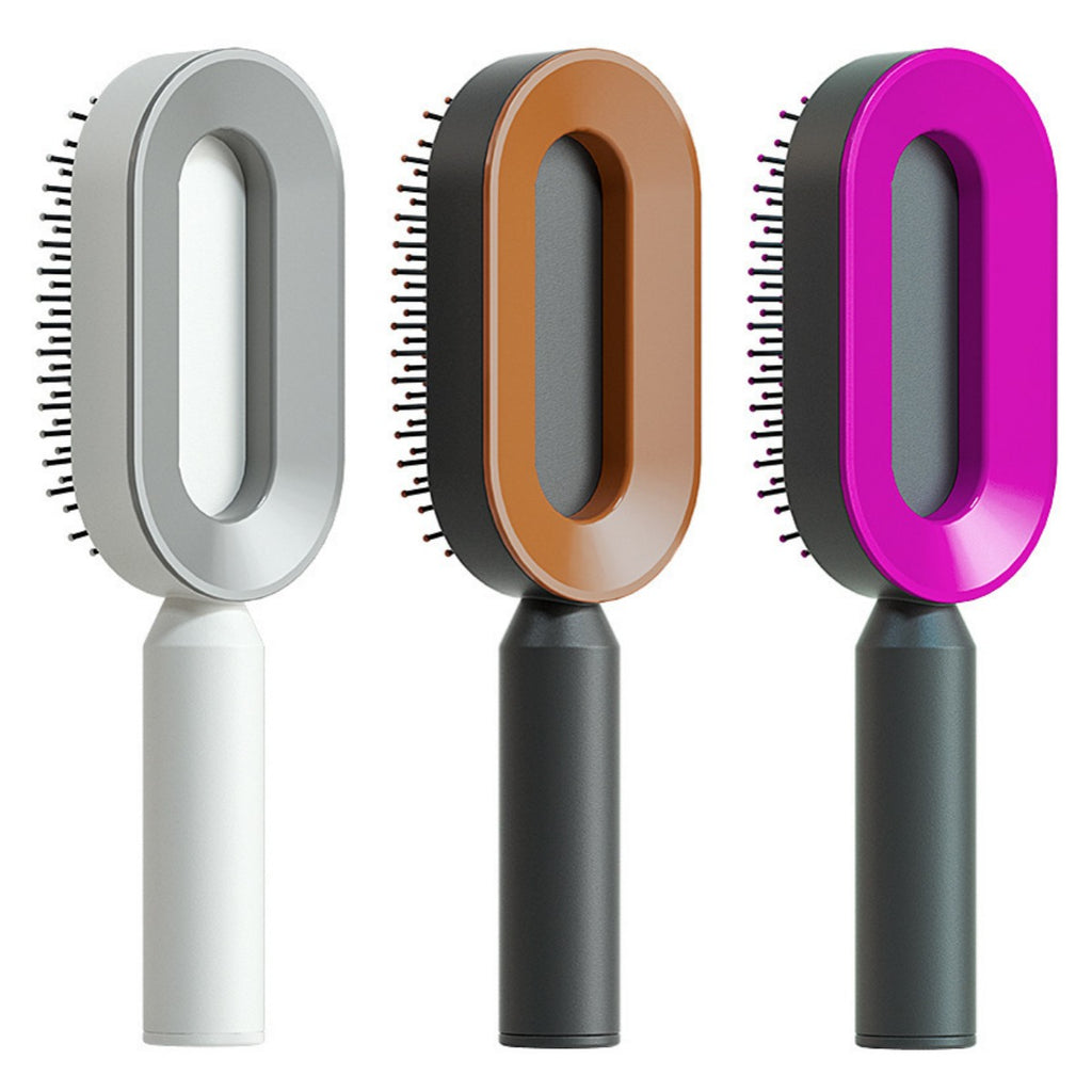 Self-Cleaning Hairbrush with 3D Air Cushion — Detangling Scalp Massage Brush