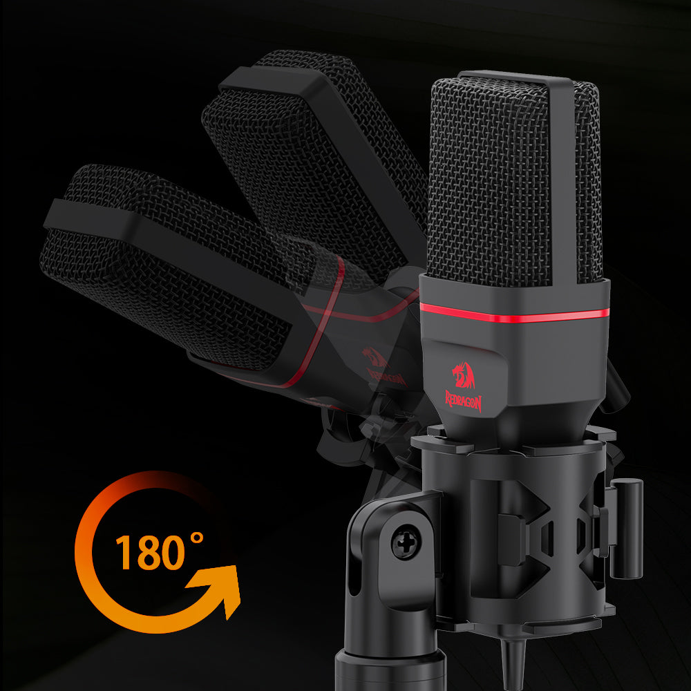 Condenser Microphone with Tripod Stand — 3.5mm Home Studio Mic for iPhone & PC