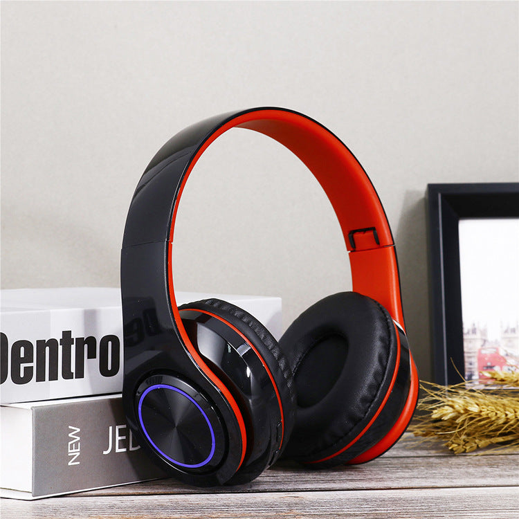 Foldable Bluetooth 5.0 Over-Ear Headphones — CVC6.0 LED 8Hr Battery 3.5mm