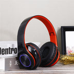 Foldable Bluetooth 5.0 Over-Ear Headphones — CVC6.0 LED 8Hr Battery 3.5mm