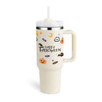 40oz Insulated Stainless Steel Tumbler with Handle & Straw — Hot 12Hr Cold 24Hr