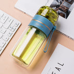 Bouteille à thé en verre à double paroi avec infuseur — 400ml/450ml Borosilicate Anti-fuite