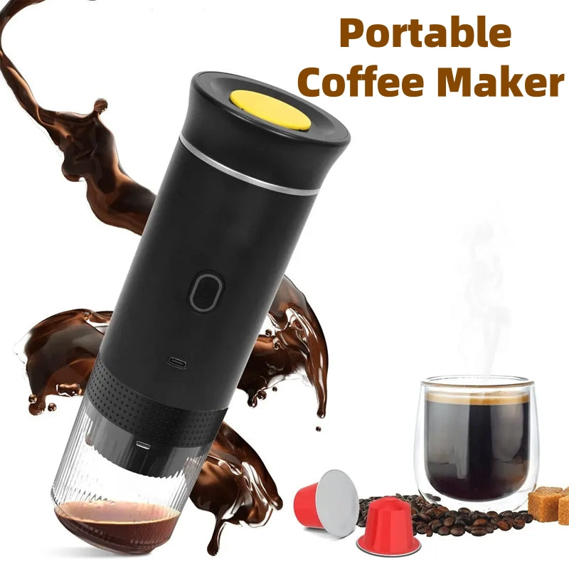 3-in-1 Portable Espresso Machine — USB-C Rechargeable 60ml for Capsules & Ground Coffee