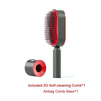Self-Cleaning Hairbrush with 3D Air Cushion — Detangling Scalp Massage Brush