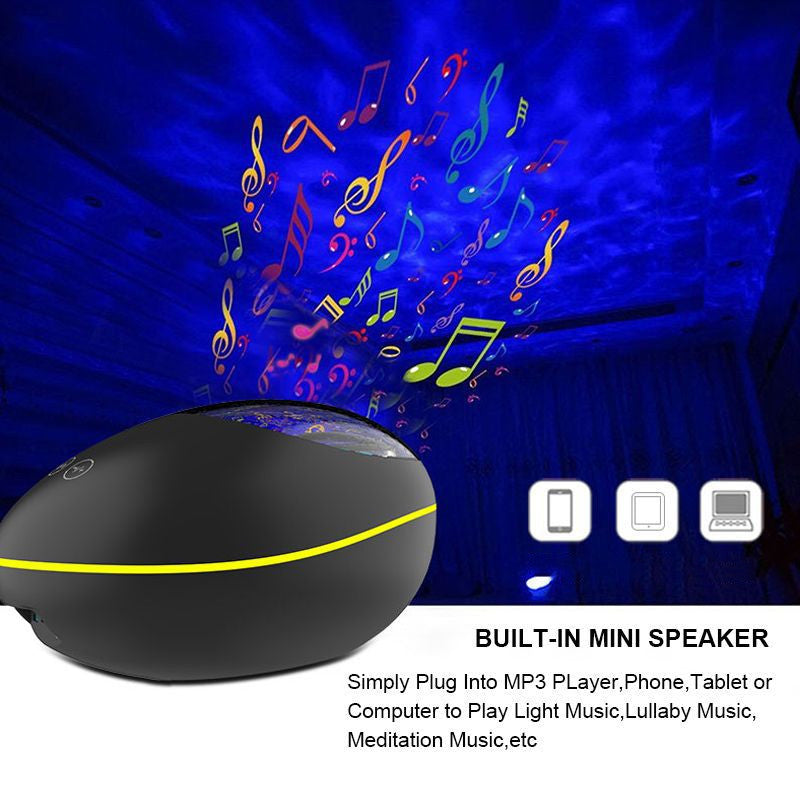 Galaxy Star Projector with Bluetooth Speaker — 8 Colours Remote Timer 60m²