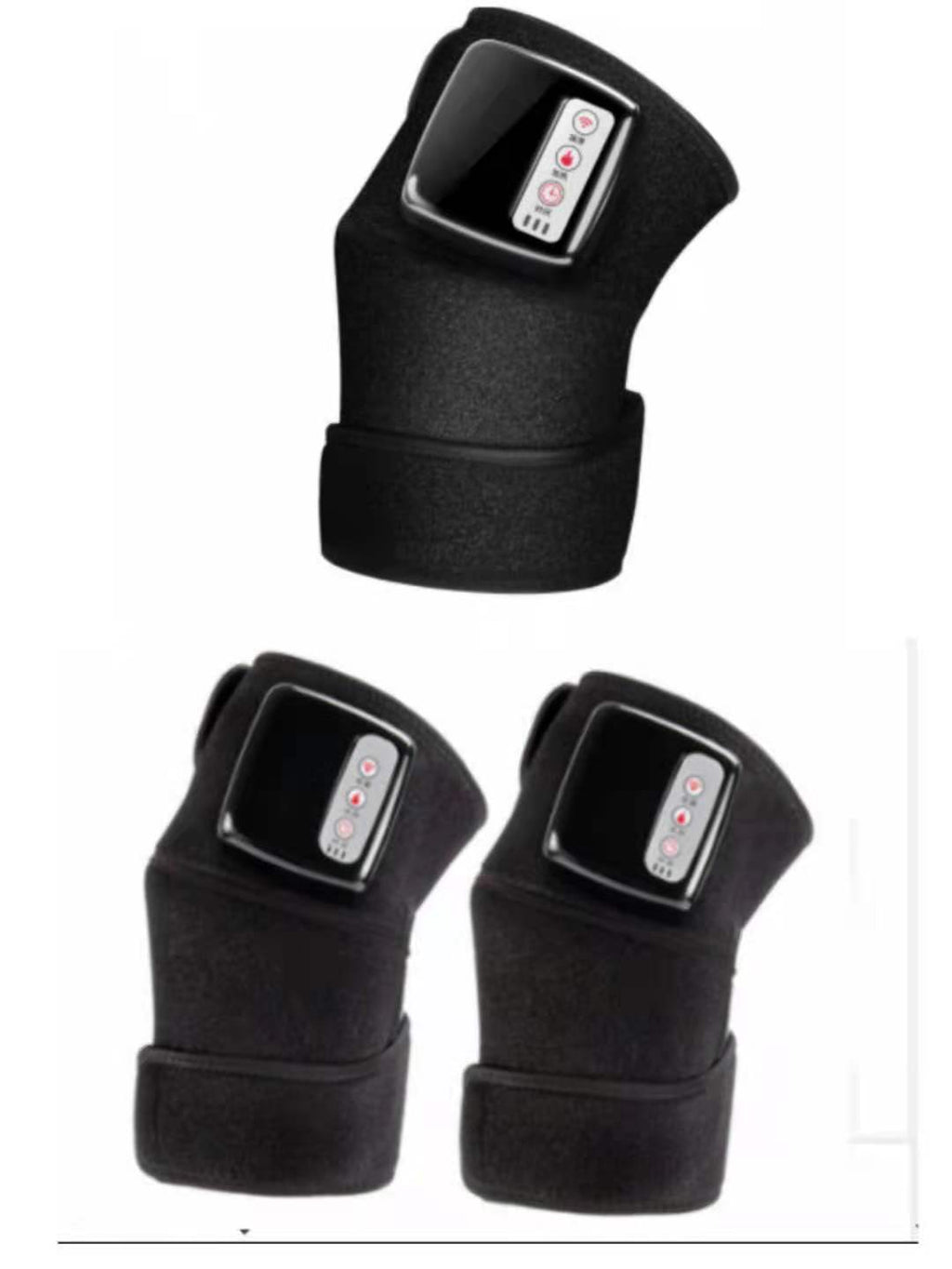 Infrared Heated Knee & Joint Massager Wrap — Vibration Therapy 3-Speed 12W