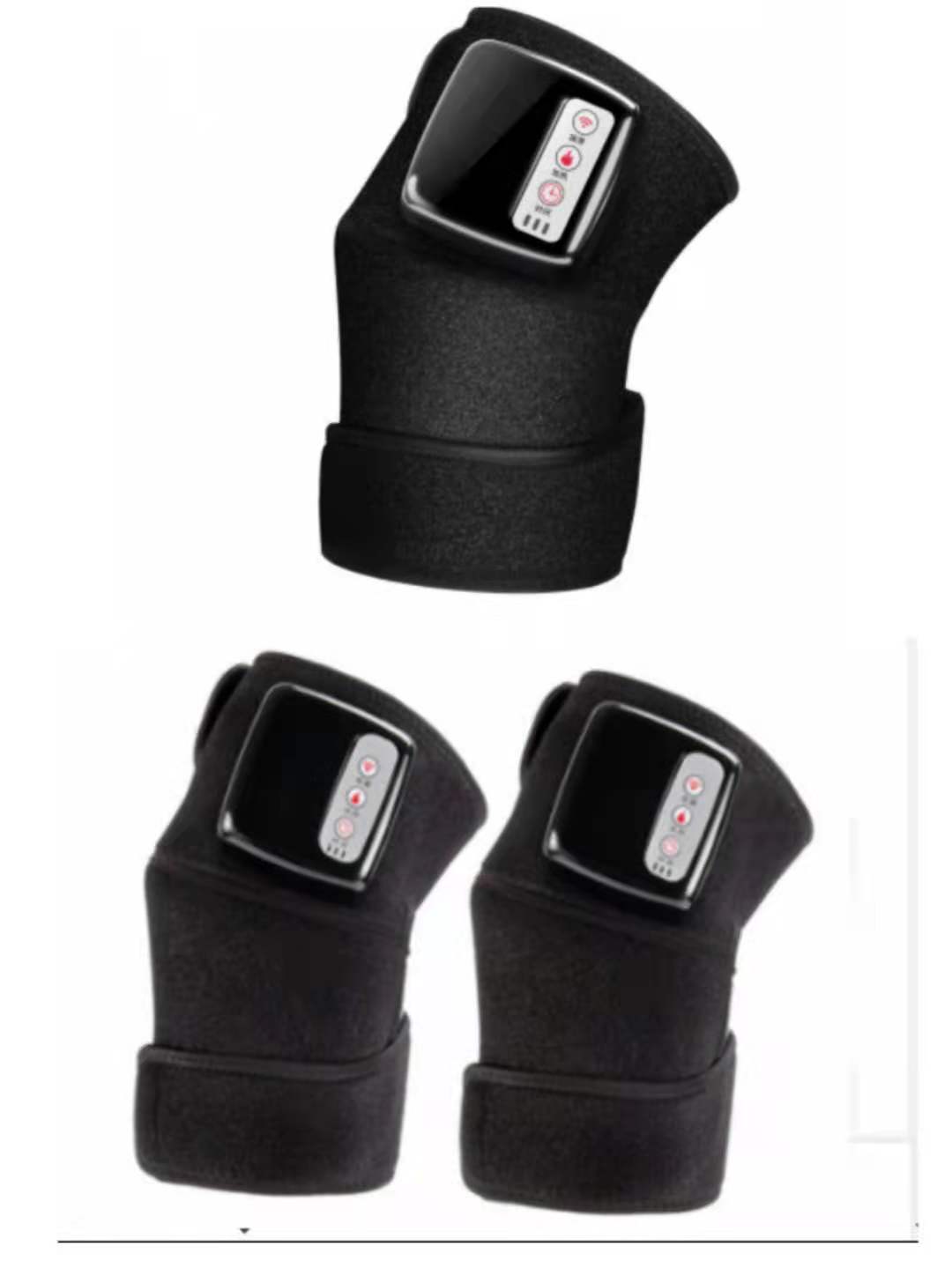 Infrared Heated Knee & Joint Massager Wrap — Vibration Therapy 3-Speed 12W