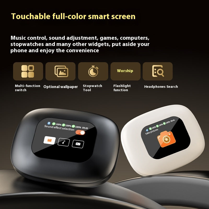 OWS earphones spec sheet showing features and battery details